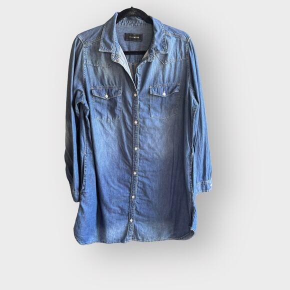 JW Signature Los Angeles denim button up dress - Picture 1 of 5